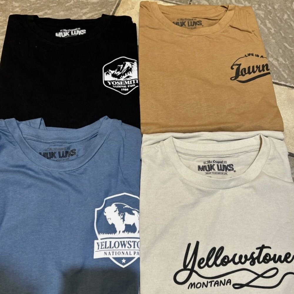 NEW LOT OF 4 GRAPHIC T SHIRTS MENS (SHORT SLEEVE) YELLOWSTONE /NATIONAL PARKS - Picture 11 of 11